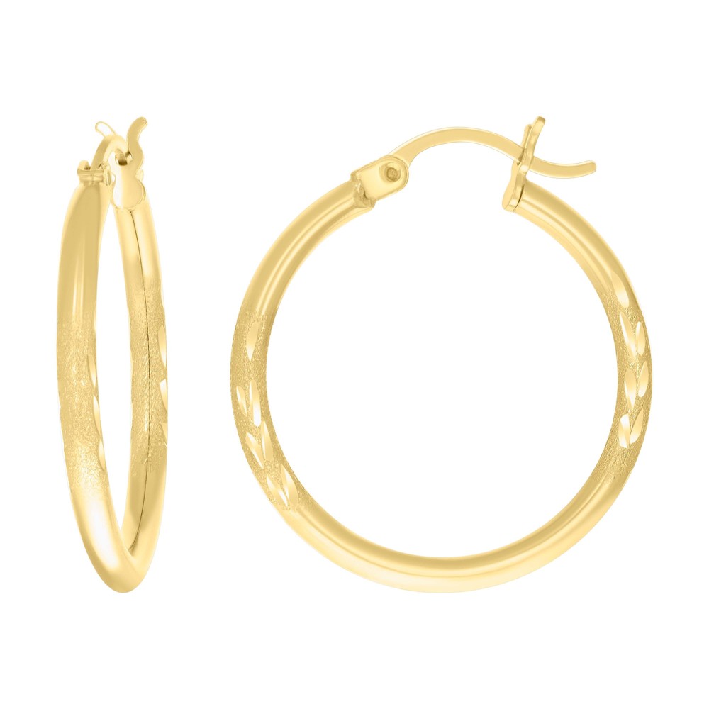 10kt 10k Yellow Gold Womens Round Tube Hoops Huggies Earrings
